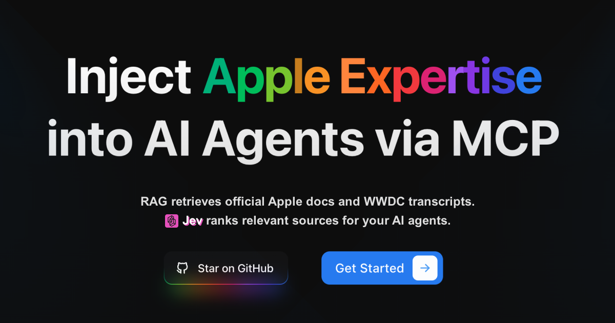 Apple RAG MCP — Powered by Jev